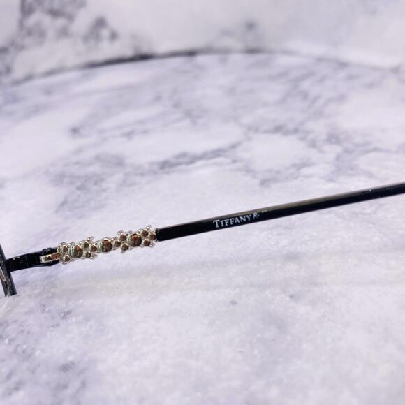 Tiffany & Co. Authentic Eyeglasses Half Rim Black Pearl 51 [] 17 135 Italy - Picture 6 of 9